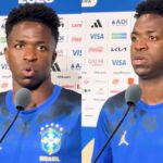 Após gol pela Seleção, Vinícius Jr. responde sobre dedicatória e desperta curiosidade dos fãs
